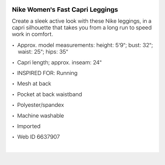 NWT Nike women’s Capri leggings - Picture 8 of 8